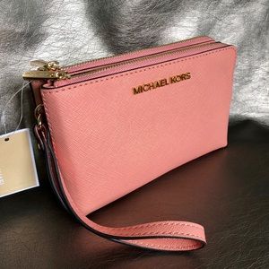 SOLD— Michael Kors Jet Set  Double Zip Wristlet